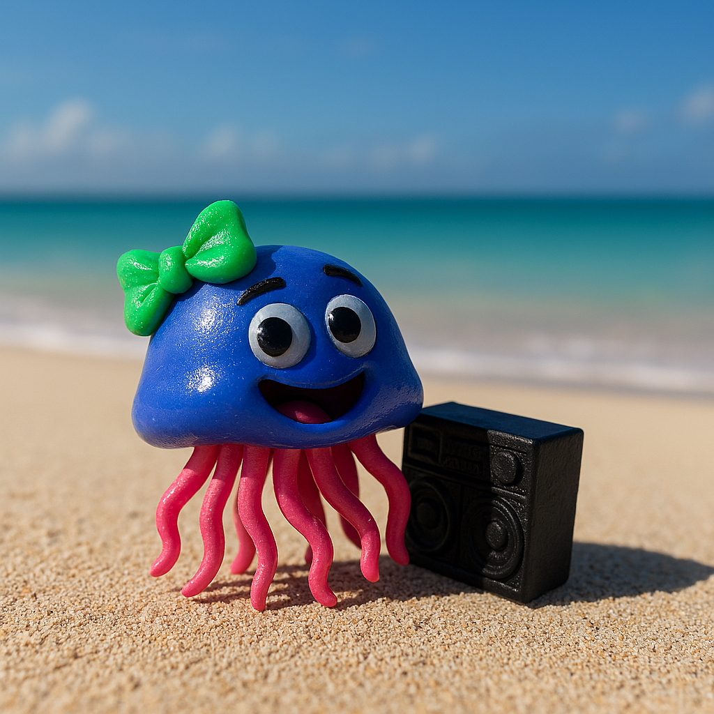 Lumo: The Jellyfish Disco Diva - Fun Seaside Character Figure