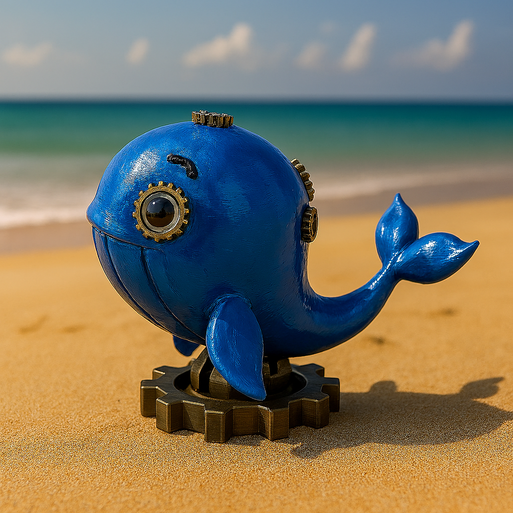 Vic: The Steampunk Whale - Fun Seaside Character Figure