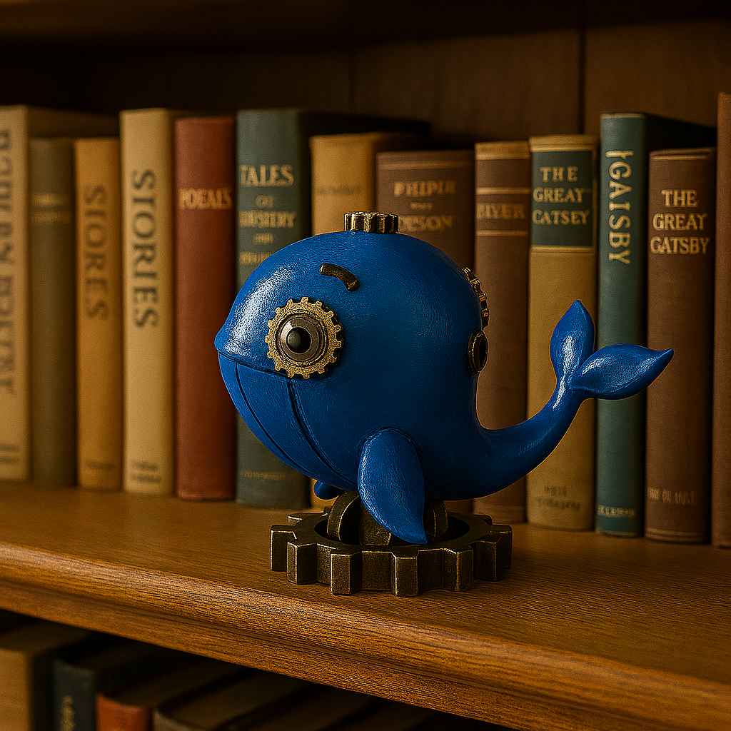 Vic: The Steampunk Whale - Fun Seaside Character Figure