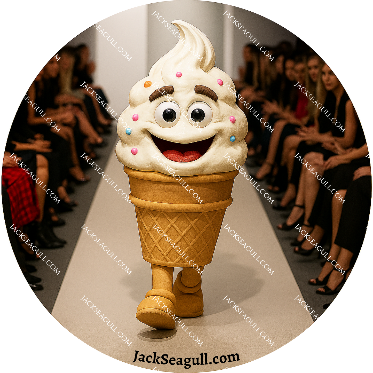 Whippy: The Ice-Cream: Supermodel of Swirls  -  3 inch Die-Cut Sticker Pack
