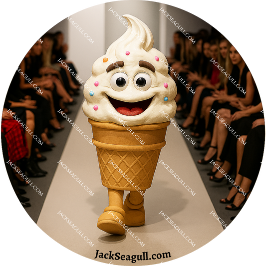 Whippy: The Ice-Cream: Supermodel of Swirls  -  3 inch Die-Cut Sticker Pack