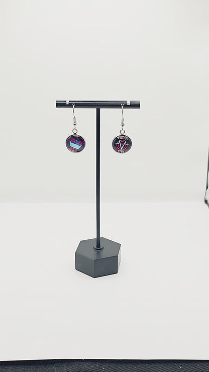 Hazbin Hotel Inspired Vox & Trust Us Dangle Stainless Steel Fish Hook Earrings