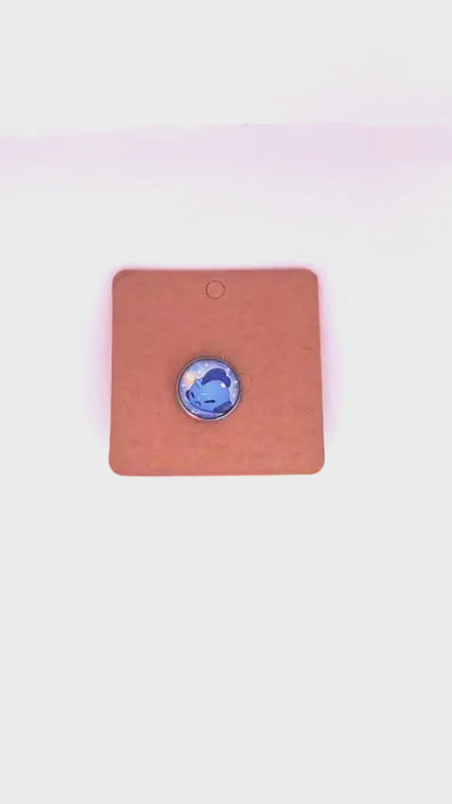 Slime Rancher Inspired Angler Slime 20mm Stainless Steel Glass Cabochon Pin
