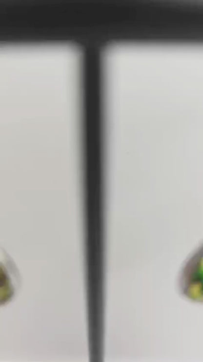 Stardew Valley Inspired Green & Blue Junimo Dangle Stainless Steel Earrings
