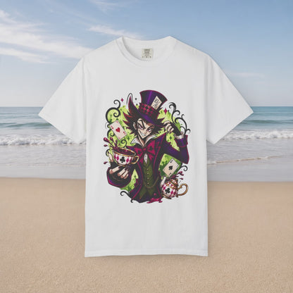 Alice in Wonderland Inspired Hellverse Hatter 100% Cotton Graphic T-Shirt