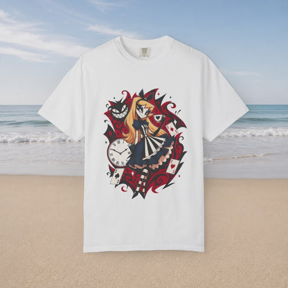 Alice in Wonderland Inspired Hellverse Alice 100% Cotton Graphic T-Shirt