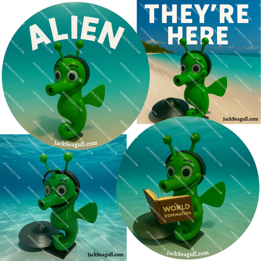 Riley: The Super Smart Seahorse  -  3 inch Die-Cut Sticker Pack