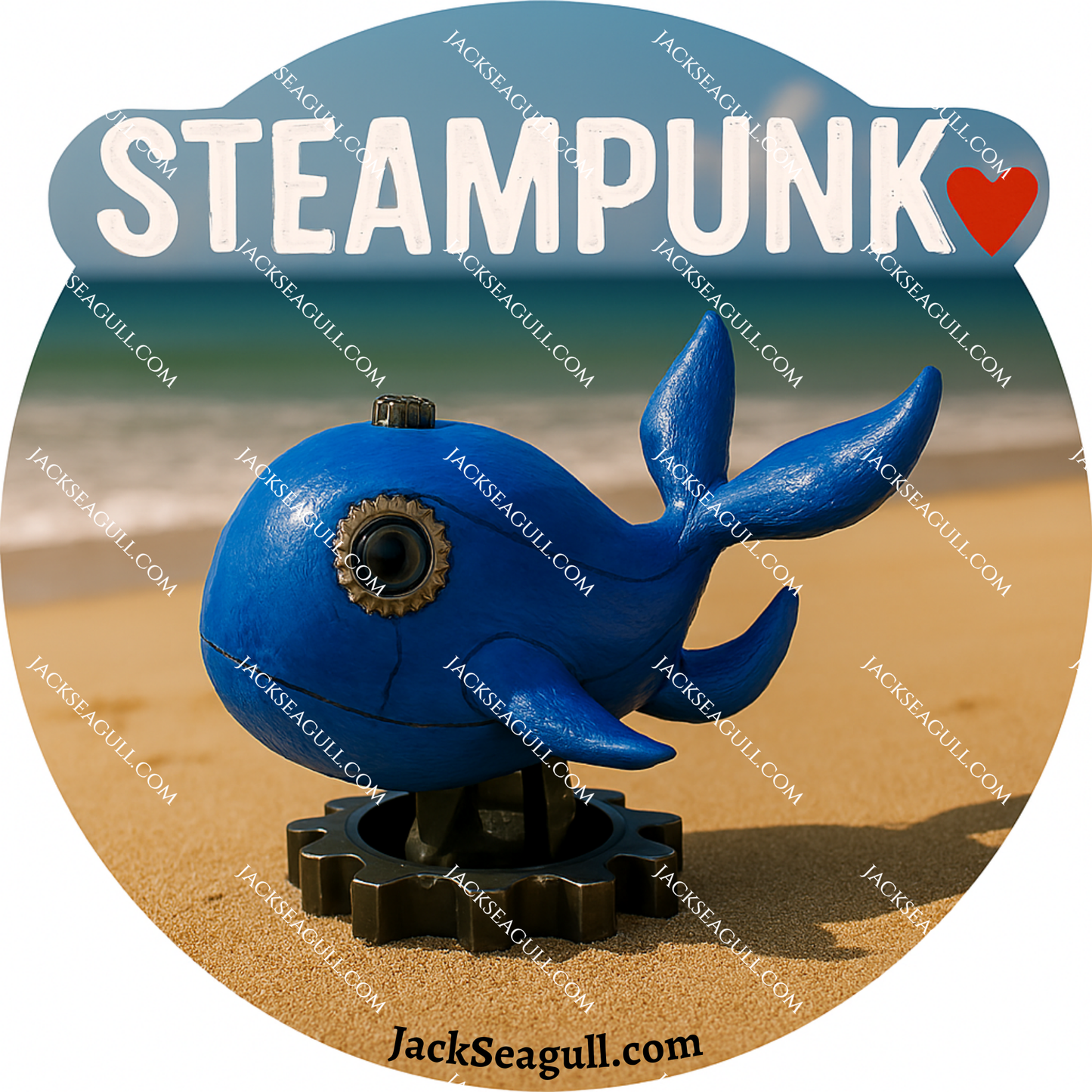 Vic: The Steampunk Whale  -  3 inch Die-Cut Sticker Pack
