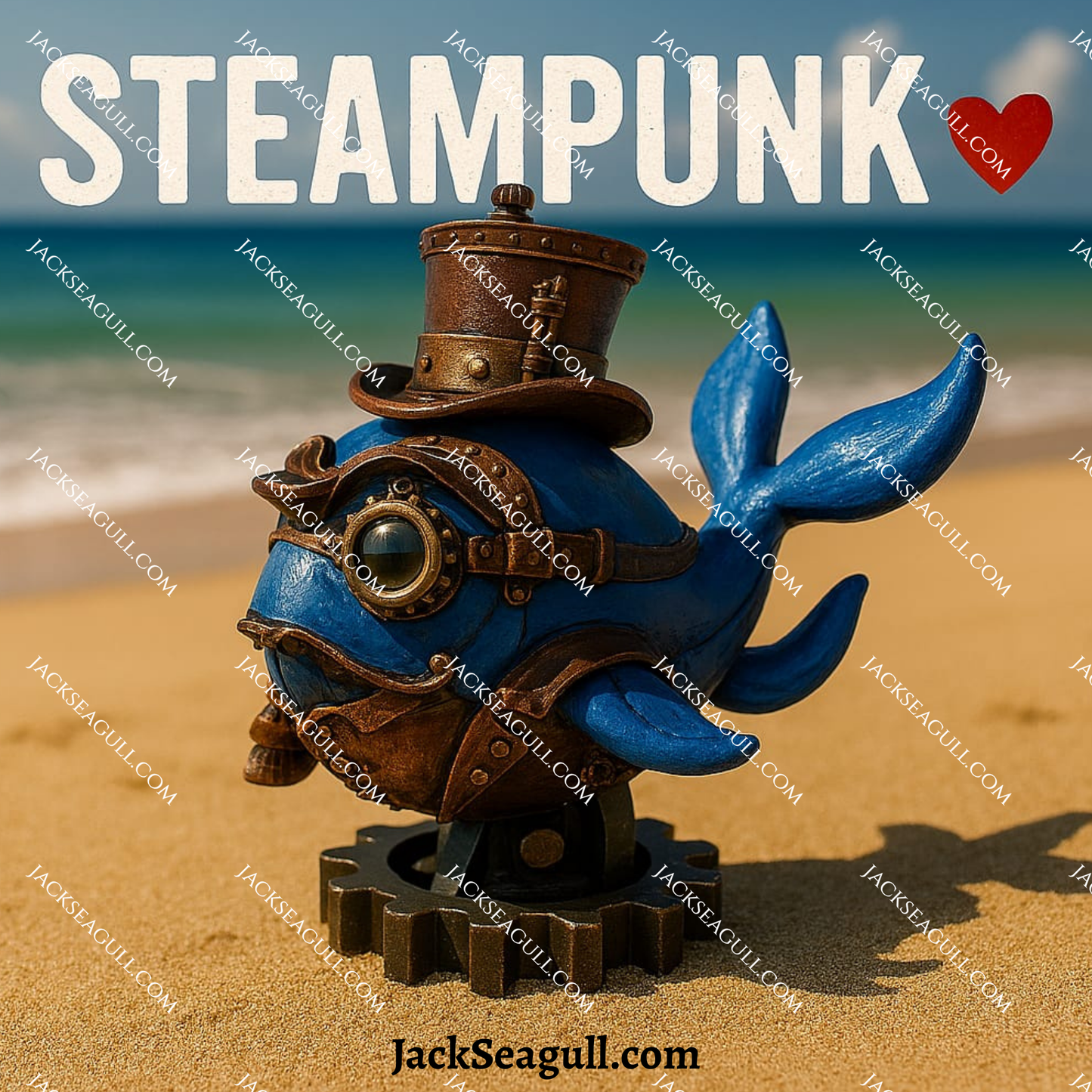 Vic: The Steampunk Whale  -  3 inch Die-Cut Sticker Pack